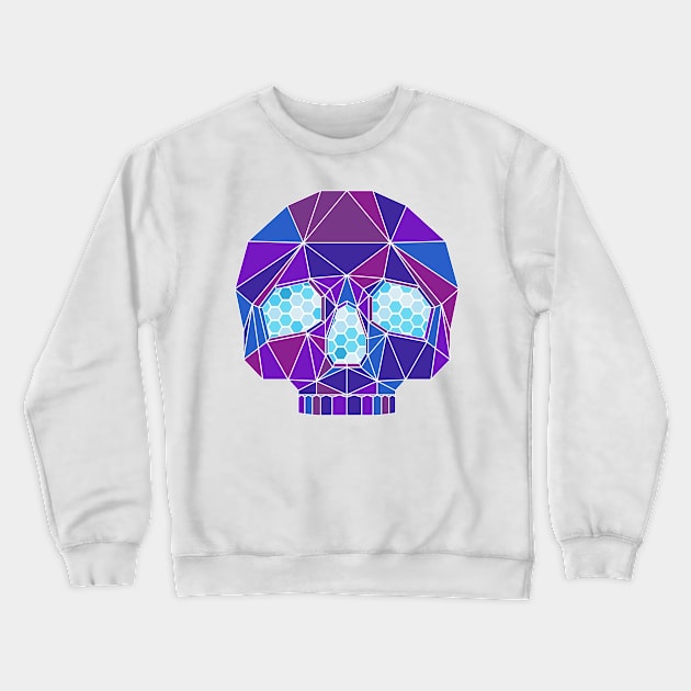 Purple Geometric Skull Crewneck Sweatshirt by KlehmInTime